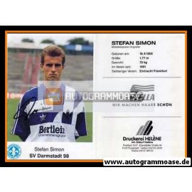 Autogramm Fussball | SV Darmstadt 98 | 1991 | Stefan SIMON