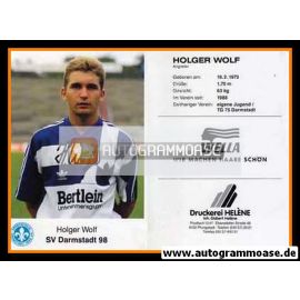 Autogramm Fussball | SV Darmstadt 98 | 1991 | Holger WOLF