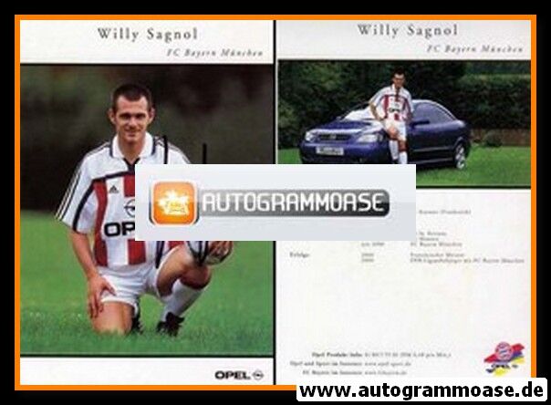 Autogramm Fussball | FC Bayern München | 2000 | Willy SAGNOL