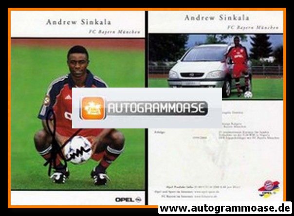 Autogramm Fussball | FC Bayern M&uuml;nchen | 2000 | Andrew SINKALA