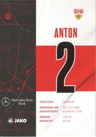Autogramm Fussball | VfB Stuttgart | 2020 | Waldemar ANTON