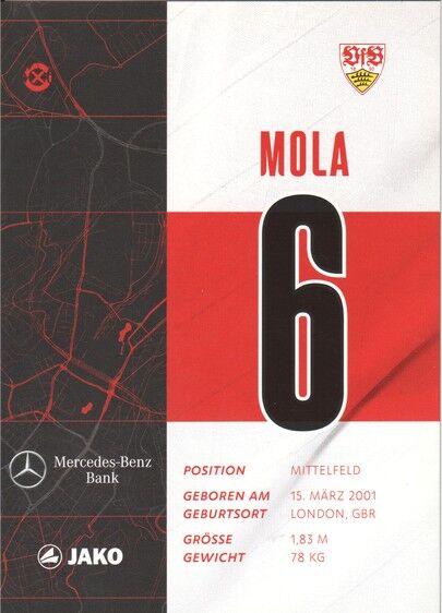 Autogramm Fussball | VfB Stuttgart | 2020 | Clinton MOLA