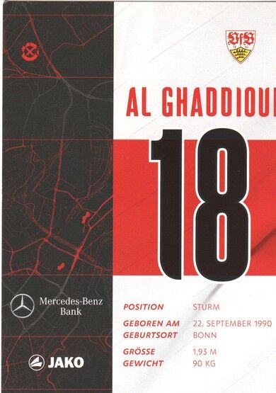 Autogramm Fussball | VfB Stuttgart | 2020 | Hamadi AL GHADDIOUI