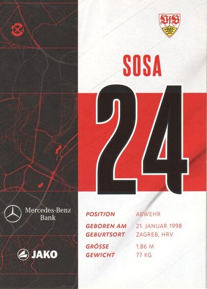 Autogramm Fussball | VfB Stuttgart | 2020 | Borna SOSA