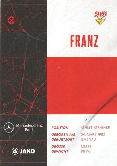Autogramm Fussball | VfB Stuttgart | 2020 | Martin FRANZ