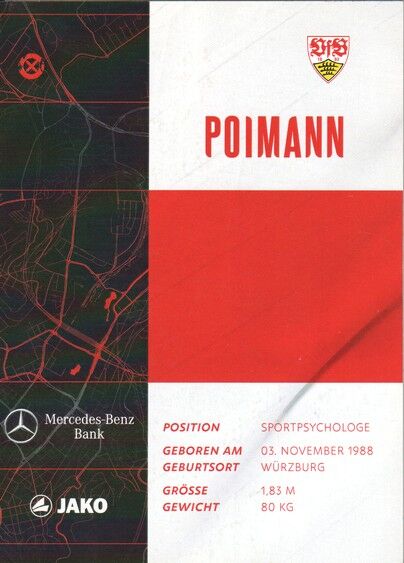 Autogramm Fussball | VfB Stuttgart | 2020 | Dino POIMANN