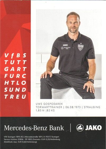 Autogramm Fussball | VfB Stuttgart | 2019 | Uwe GOSPODAREK