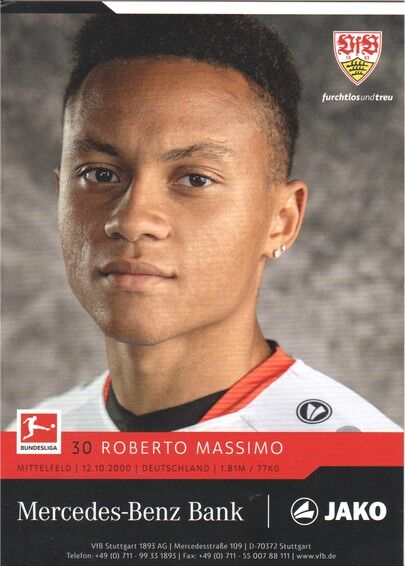 Autogramm Fussball | VfB Stuttgart | 2021 | Roberto MASSIMO 