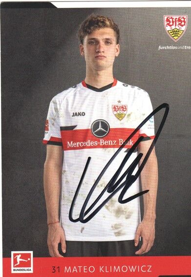 Autogramm Fussball | VfB Stuttgart | 2021 | Mateo KLIMOWICZ