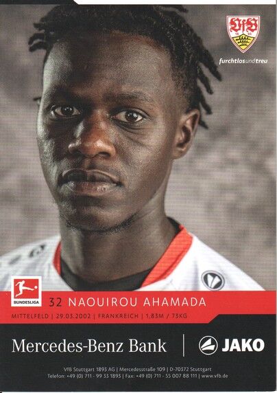 Autogramm Fussball | VfB Stuttgart | 2021 | Naouirou AHAMADA