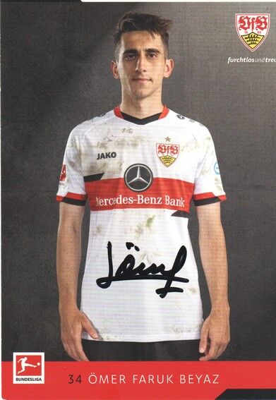 Autogramm Fussball | VfB Stuttgart | 2021 | Ömer FARUK BEYAZ