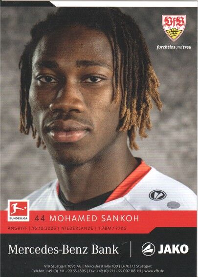Autogramm Fussball | VfB Stuttgart | 2021 | Mohamed SANKOH