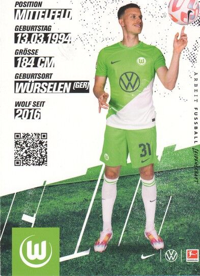 Autogramm Fussball | VfL Wolfsburg | 2023 | Yannick GERHARDT