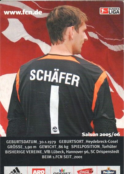 Autogramm Fussball | 1. FC Nürnberg | 2005 | Raphael SCHÄFER