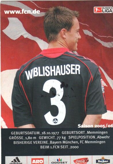 Autogramm Fussball | 1. FC Nürnberg | 2005 | Frank WIBLISHAUSER 