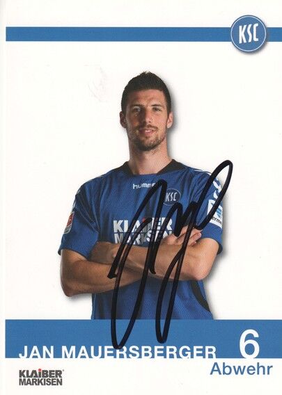 Autogramm Fussball | Karlsruher SC | 2013 | Jan MAUERSBERGER