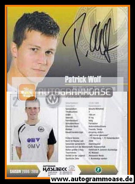 Autogramm Fussball | SV Wacker Burghausen | 2009 | Patrick WOLF