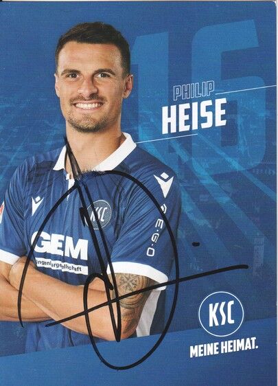 Autogramm Fussball | Karlsruher SC | 2021 | Philip HEISE