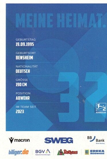 Autogramm Fussball | Karlsruher SC | 2024 | Robin BORMUTH