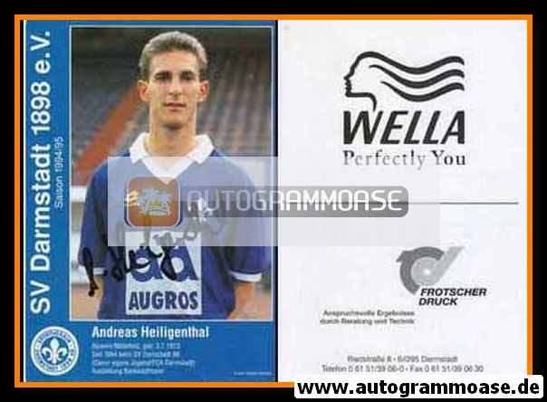 Autogramm Fussball | SV Darmstadt 98 | 1994 | Andreas HEILIGENTHAL