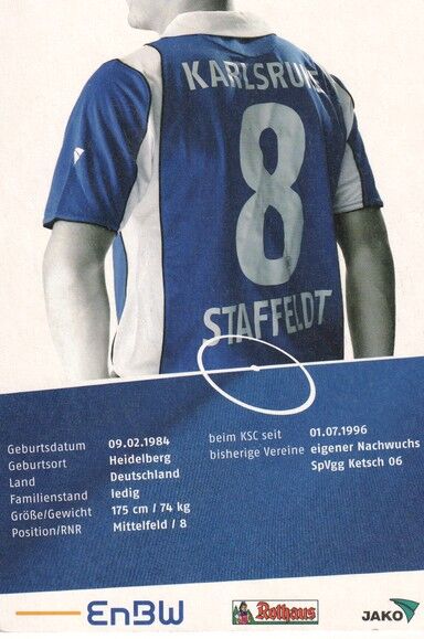Autogramm Fussball | Karlsruher SC | 2007 | Timo STAFFELDT