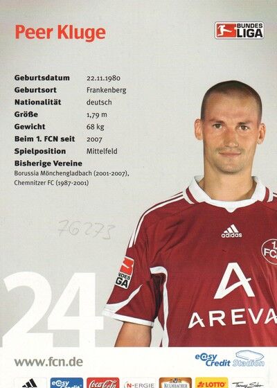 Autogramm Fussball | 1. FC Nürnberg | 2009 | Peer KLUGE