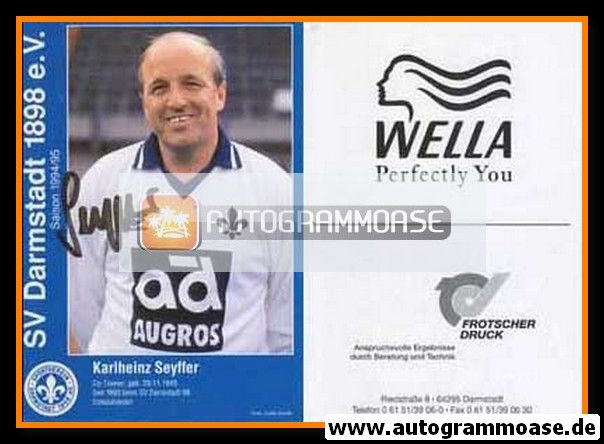 Autogramm Fussball | SV Darmstadt 98 | 1994 | Karheinz SEYFFER