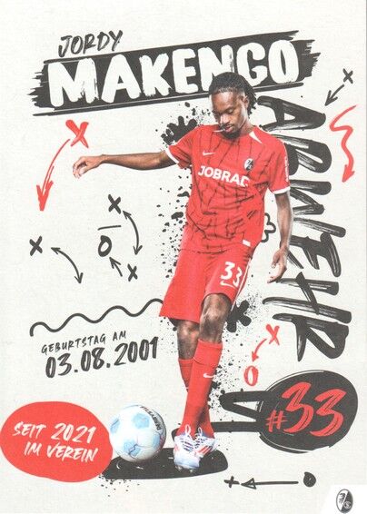 Autogramm Fussball | SC Freiburg | 2024 | Jordy MAKENGO