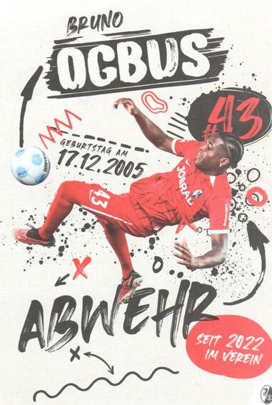 Autogramm Fussball | SC Freiburg | 2024 | Bruno OGBUS