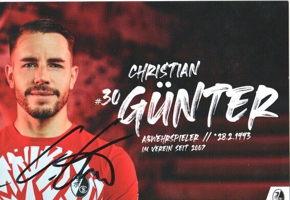 Autogramm Fussball | SC Freiburg | 2023 | Christian GÜNTER