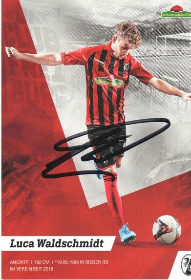 Autogramm Fussball | SC Freiburg | 2019 | Luca WALDSCHMIDT