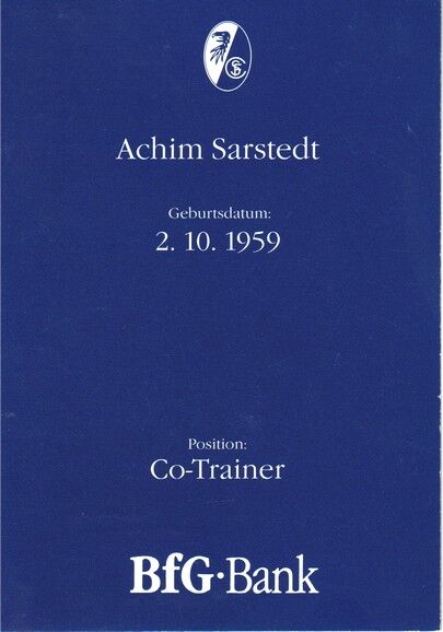 Autogramm Fussball | SC Freiburg | 2000 | Achim SARSTEDT