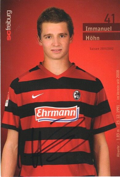 Autogramm Fussball | SC Freiburg | 2011 | Immanuel HÖHN