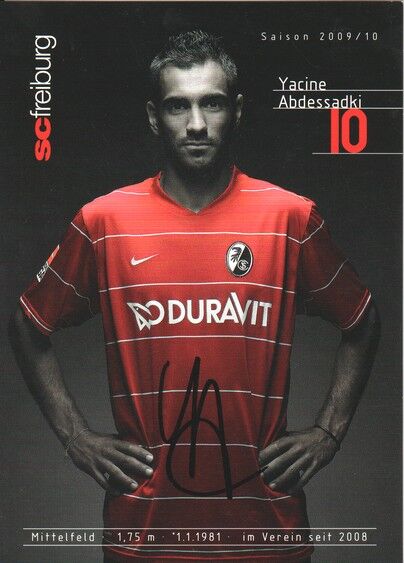 Autogramm Fussball | SC Freiburg | 2009 | Yacine ABDESSADKI