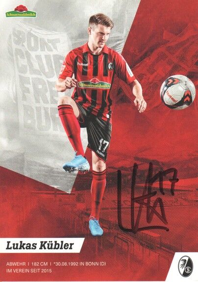 Autogramm Fussball | SC Freiburg | 2019 | Lukas KÜBLER