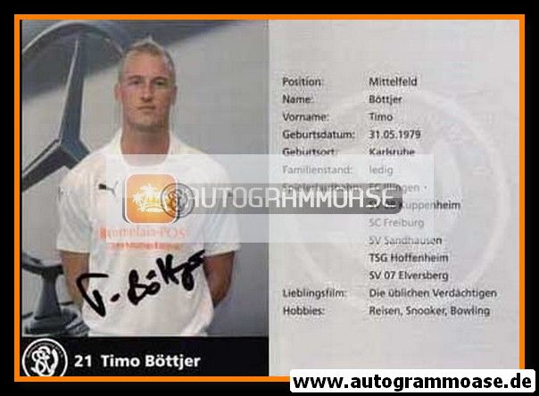 Autogramm Fussball | SV 07 Elversberg | 2007 | Timo BÖTTJER