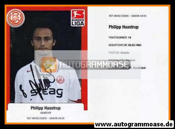 Autogramm Fussball | Rot-Weiss Essen | 2004 | Philipp HAASTRUP
