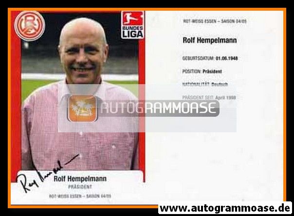 Autogramm Fussball | Rot-Weiss Essen | 2004 | Rolf HEMPELMANN