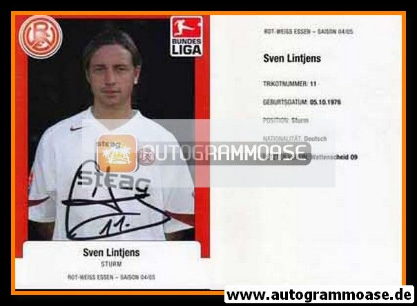 Autogramm Fussball | Rot-Weiss Essen | 2004 | Sven LINTJENS