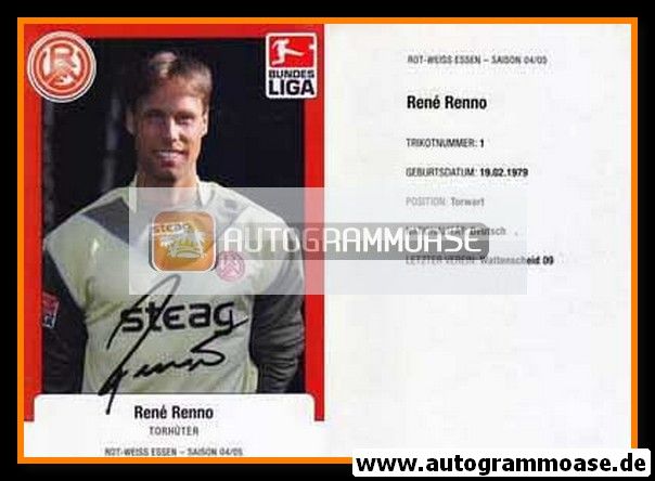 Autogramm Fussball | Rot-Weiss Essen | 2004 | Rene RENNO