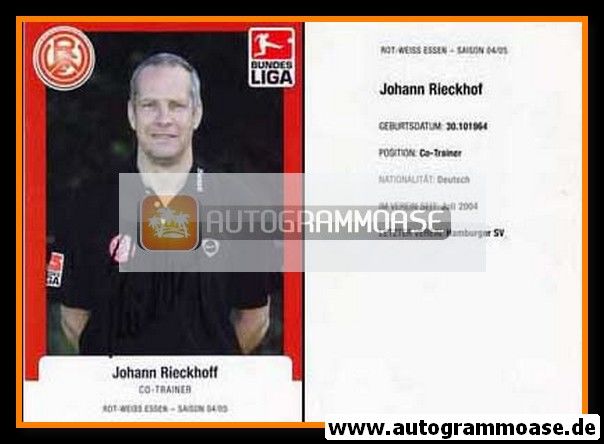 Autogramm Fussball | Rot-Weiss Essen | 2004 | Johann RIECKHOFF