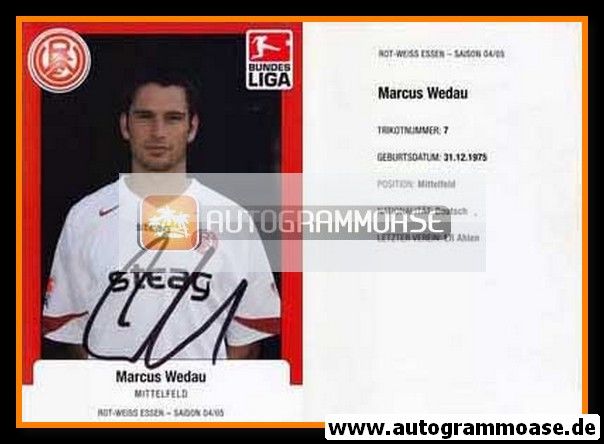 Autogramm Fussball | Rot-Weiss Essen | 2004 | Marcus WEDAU