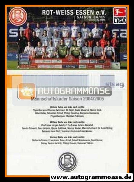 Mannschaftskarte Fussball | Rot-Weiss Essen | 2004