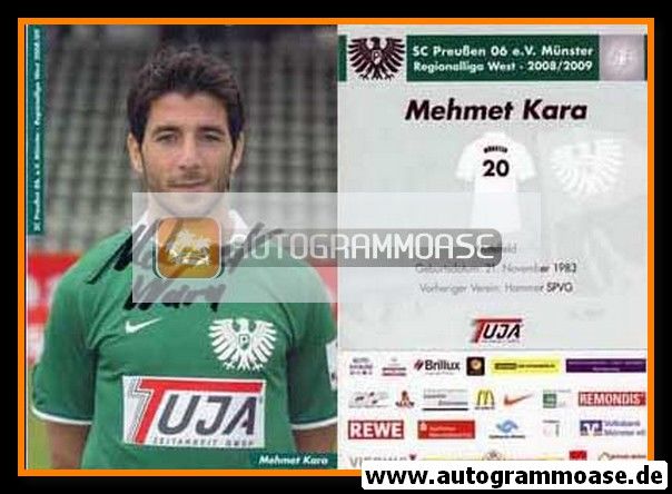 Autogramm Fussball | Preussen Münster | 2008 | Mehmet KARA