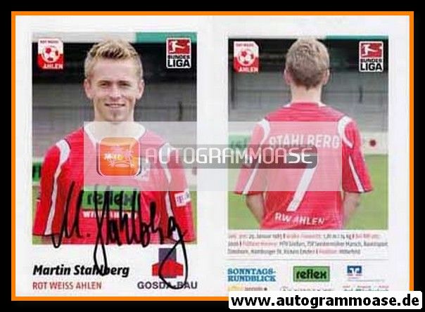 Autogramm Fussball | Rot Weiss Ahlen | 2008 | Martin STAHLBERG