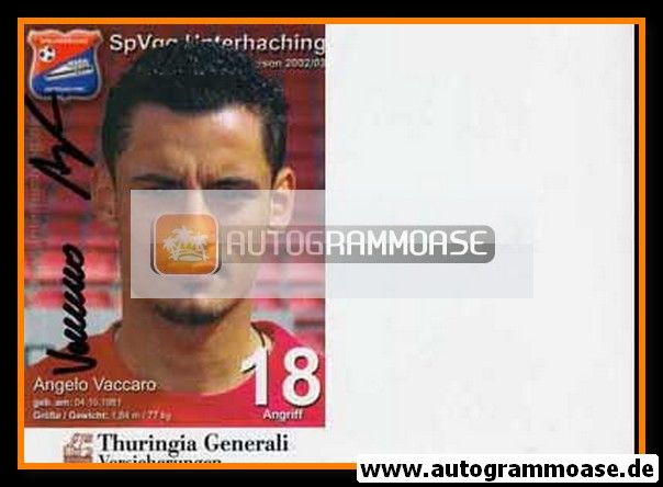 Autogramm Fussball | SpVgg Unterhaching | 2002 | Angelo VACCARO