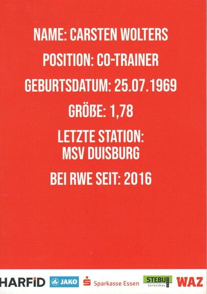 Autogramm Fussball | Rot-Weiss Essen | 2020 | Carsten WOLTERS