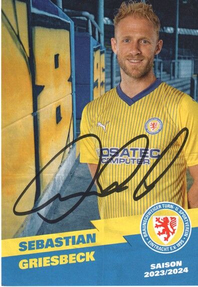 Autogramm Fussball | Eintracht Braunschweig | 2023 | Sebastian GRIESBECK