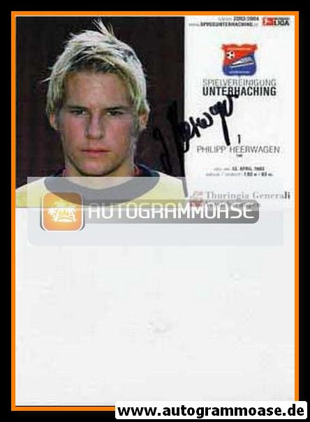 Autogramm Fussball | SpVgg Unterhaching | 2003 | Philipp HEERWAGEN