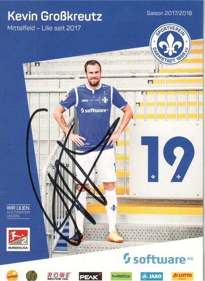 Autogramm Fussball | SV Darmstadt 98 | 2017 | Kevin GROSSKREUTZ